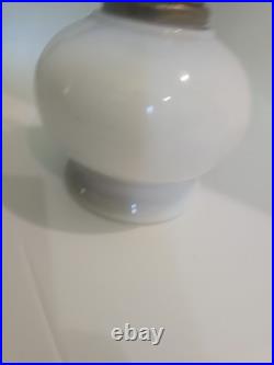 Vintage Aladdin 23 Kerosene Oil Lamp Daisies & Wheat Milk Glass WithChimney 1970's