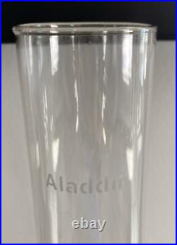 Vintage Aladdin 23 Kerosene Oil Lamp Daisies & Wheat Milk Glass WithChimney 1970's