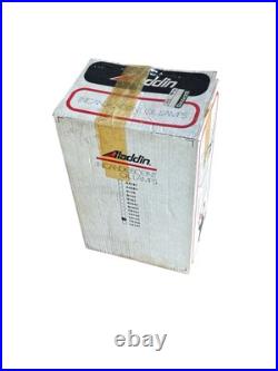 Vintage Aladdin 23 Kerosene Oil Lamp Floral Daisies Milk Glass with Chimney 1970's