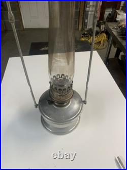 Vintage Aladdin #23 Railroad Caboos Lamp-Aluminum Lantern with Chimney & Bracket