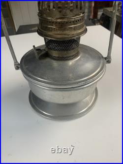 Vintage Aladdin #23 Railroad Caboos Lamp-Aluminum Lantern with Chimney & Bracket