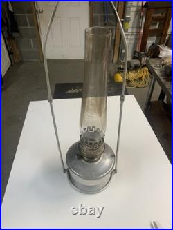 Vintage Aladdin #23 Railroad Caboos Lamp-Aluminum Lantern with Chimney & Bracket