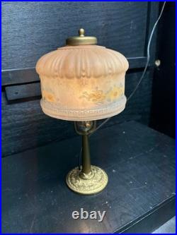 Vintage Aladdin #3 Table/Desk Lamp With Frosted Reverse Painted Glass Shade Work