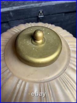 Vintage Aladdin #3 Table/Desk Lamp With Frosted Reverse Painted Glass Shade Work
