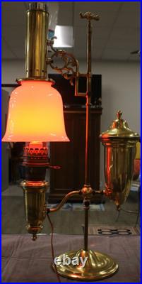 Vintage Aladdin 75th Anniversary 1983 Model 4 Student Milk Glass Shade Lamp