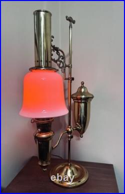 Vintage Aladdin 75th Anniversary 1983 Model 4 Student Milk Glass Shade Lamp