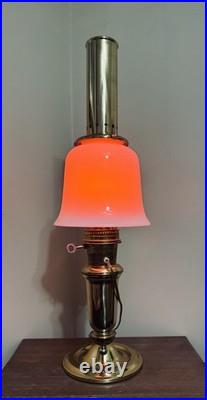 Vintage Aladdin 75th Anniversary 1983 Model 4 Student Milk Glass Shade Lamp