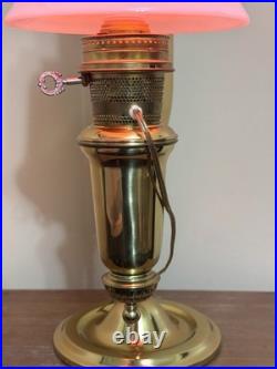 Vintage Aladdin 75th Anniversary 1983 Model 4 Student Milk Glass Shade Lamp