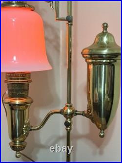 Vintage Aladdin 75th Anniversary 1983 Model 4 Student Milk Glass Shade Lamp