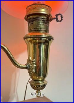 Vintage Aladdin 75th Anniversary 1983 Model 4 Student Milk Glass Shade Lamp