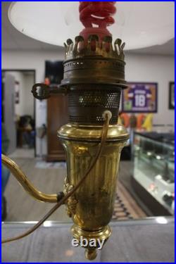 Vintage Aladdin 75th Anniversary 1983 Model 4 Student Milk Glass Shade Lamp