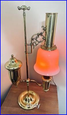 Vintage Aladdin 75th Anniversary 1983 Model 4 Student Milk Glass Shade Lamp