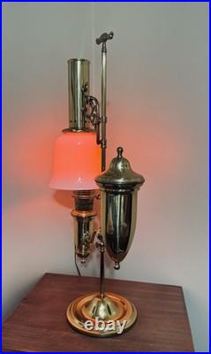 Vintage Aladdin 75th Anniversary 1983 Model 4 Student Milk Glass Shade Lamp