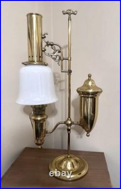 Vintage Aladdin 75th Anniversary 1983 Model 4 Student Milk Glass Shade Lamp