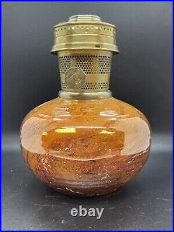 Vintage Aladdin A-4181 Model 23 Marbled Ceramic Brown Swirl Glazed Oil Lamp