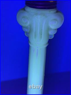Vintage Aladdin Alacite Boudoir Lamp Pair G-20 Uranium Glass 1940 Working