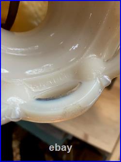 Vintage Aladdin Alacite Boudoir Lamps Pair, Floral Pattern