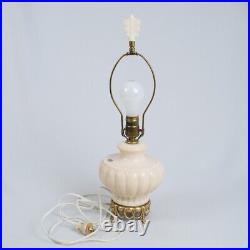 Vintage Aladdin Alacite Bronze Electric Lamp Finial Three way Light Up Base