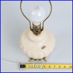 Vintage Aladdin Alacite Bronze Electric Lamp Finial Three way Light Up Base