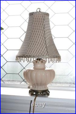 Vintage Aladdin Alacite Electric Lamp with Internal Light & Metal Base