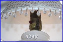 Vintage Aladdin Alacite Electric Lamp with Internal Light & Metal Base