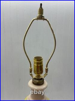 Vintage Aladdin Alacite Floral Table Lamp Green and Ivory