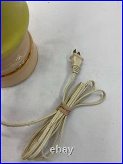 Vintage Aladdin Alacite Floral Table Lamp Green and Ivory