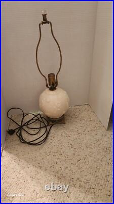 Vintage Aladdin Alacite Glass Electric Table Lamp Works