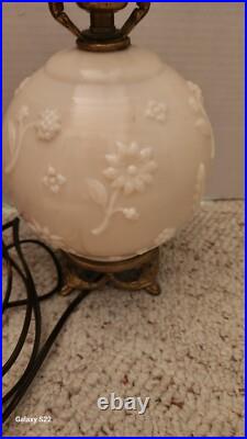 Vintage Aladdin Alacite Glass Electric Table Lamp Works