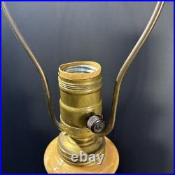 Vintage Aladdin Alacite Glass Lusterware Lamp Set Of 2 Work 1930's