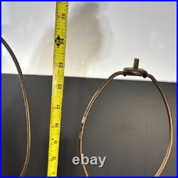 Vintage Aladdin Alacite Glass Lusterware Lamp Set Of 2 Work 1930's