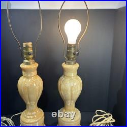 Vintage Aladdin Alacite Glass Lusterware Lamp Set Of 2 Work 1930's