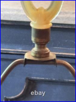 Vintage Aladdin Alacite Glass Table Lamp UV Glow Ornate Urn Glass Finial 21.5 Vintage Aladdin Alacite Glass Table Lamp UV Glow Ornate Urn Glass Finial 21.5