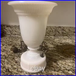 Vintage Aladdin Alacite Glass Urn Lamp 1940s Electric Lamp