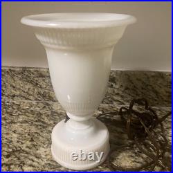 Vintage Aladdin Alacite Glass Urn Lamp 1940s Electric Lamp