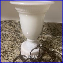 Vintage Aladdin Alacite Glass Urn Lamp 1940s Electric Lamp