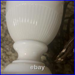 Vintage Aladdin Alacite Glass Urn Lamp 1940s Electric Lamp