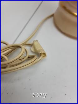 Vintage Aladdin Alacite Glass Vanity Boudoir Lamps Lily Pink Cream Pair Working