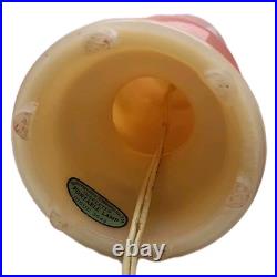 Vintage Aladdin Alacite Glass Vanity Boudoir Lamps Lily Pink Cream Pair Working