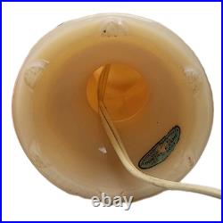 Vintage Aladdin Alacite Glass Vanity Boudoir Lamps Lily Pink Cream Pair Working