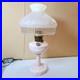 Vintage Aladdin Alacite Milk Glass Kerosene Oil Lamp w Original Shade Burner