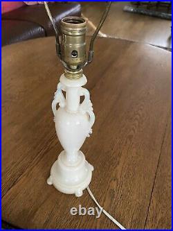 Vintage Aladdin Alacite Uranium Glass Table Lamp with Finial Hard to find