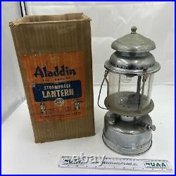 Vintage Aladdin All Chrome Pressure Kerosene Lamp 300 Candle Power Original Box