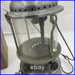 Vintage Aladdin All Chrome Pressure Kerosene Lamp 300 Candle Power Original Box
