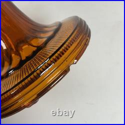 Vintage Aladdin Amber Beehive Oil Lamp Electrified Ruffled Shade