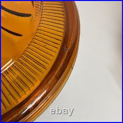 Vintage Aladdin Amber Beehive Oil Lamp Electrified Ruffled Shade