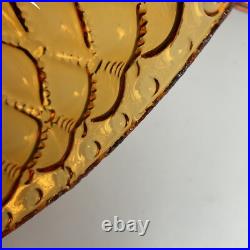 Vintage Aladdin Amber Beehive Oil Lamp Electrified Ruffled Shade