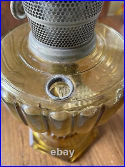 Vintage Aladdin Amber Color Lincoln Drape Lamp Model B 16 Inches Tall! Read