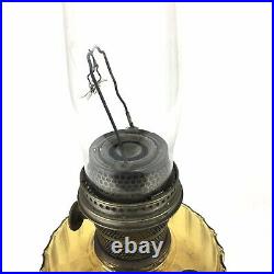 Vintage Aladdin Amber Glass Mantle Kerosene Lamp 24 Tall