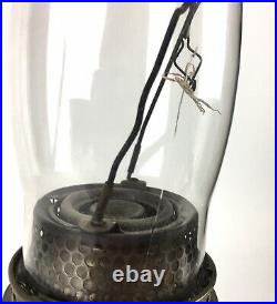 Vintage Aladdin Amber Glass Mantle Kerosene Lamp 24 Tall